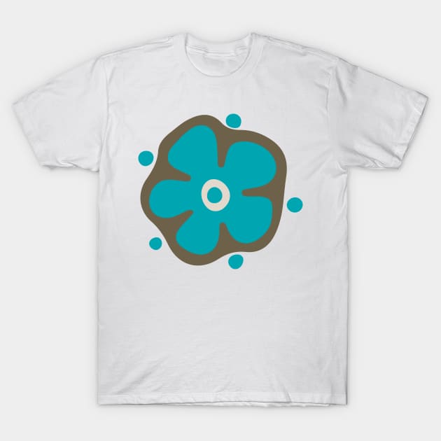 Blue flower T-Shirt by SanjStudio